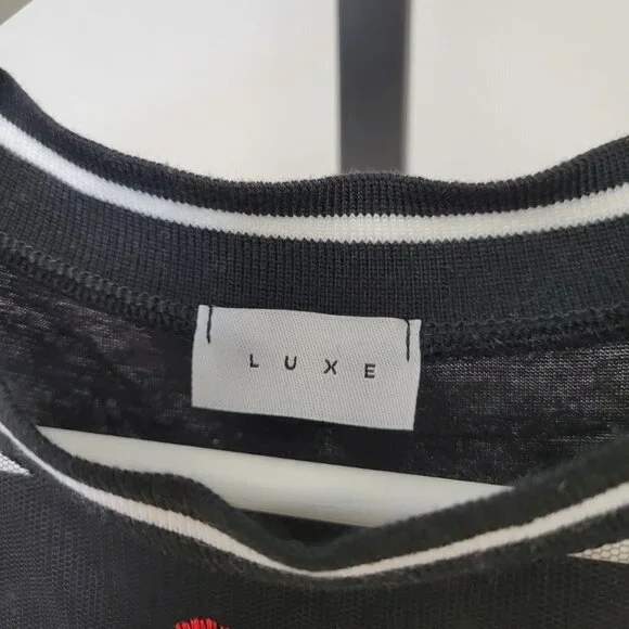 Luxe Sheer Front Roses Tee - Picture 3 of 4